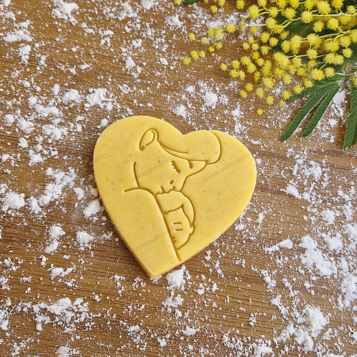 Taglia Biscotti Festa della Mamma Formina Nascita Cuore con Mamma e Bambino