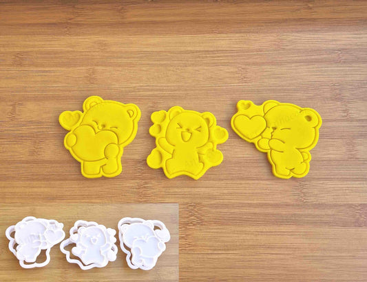 Set TagliaBiscotti Orsetti Formine Per Biscotti Orso Panda Cuore Cookie Cutter