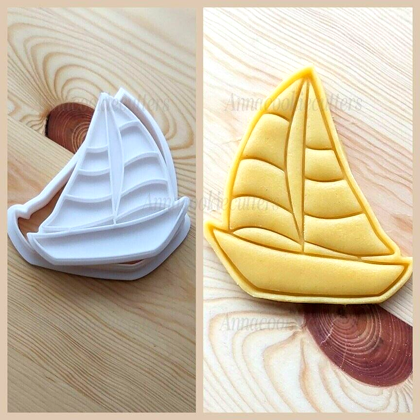 Barca A Vela Stampo Motoscafo Formina Per Biscotti Nave A Vapore Mare