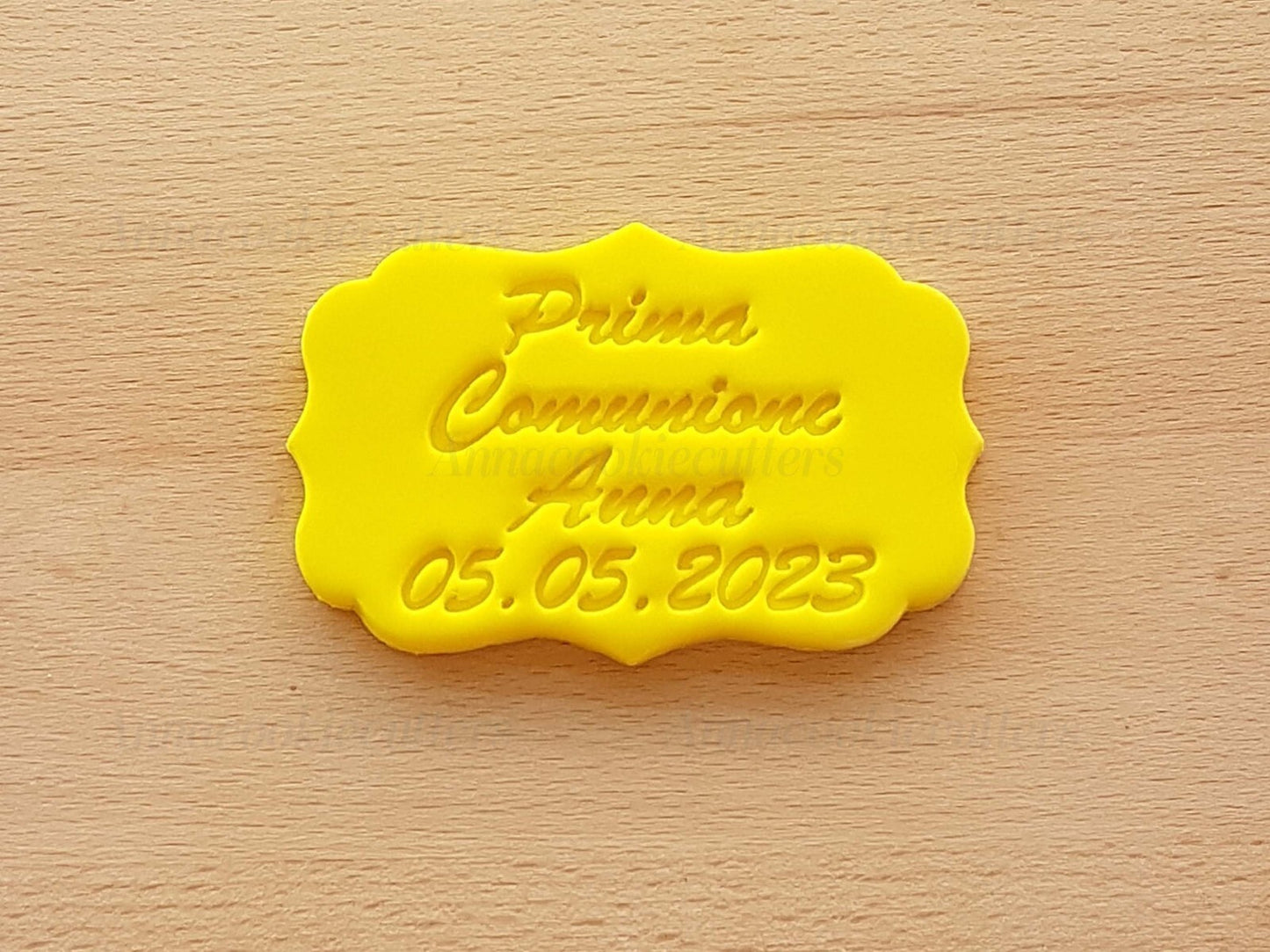 La Mia Prima Comunione Formine Per Biscotti Personalizzati Nome E Data 10x6 cm
