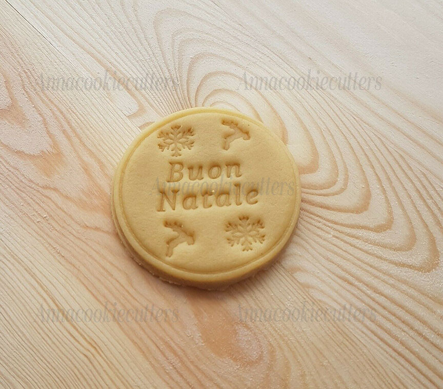 Buon Natale Formina Per Biscotti | Stampino per Pasta di Zucchero, Frolla, Fondente – Idea Regalo Natale, Dolci Fatti in Casa