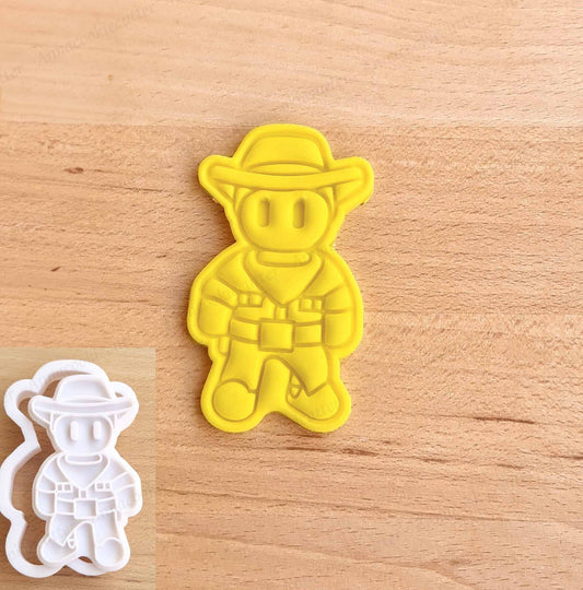 Stumble Guys Cowboy Taglia Biscotti Formine Compleanno Cake Design Cookie Cutter