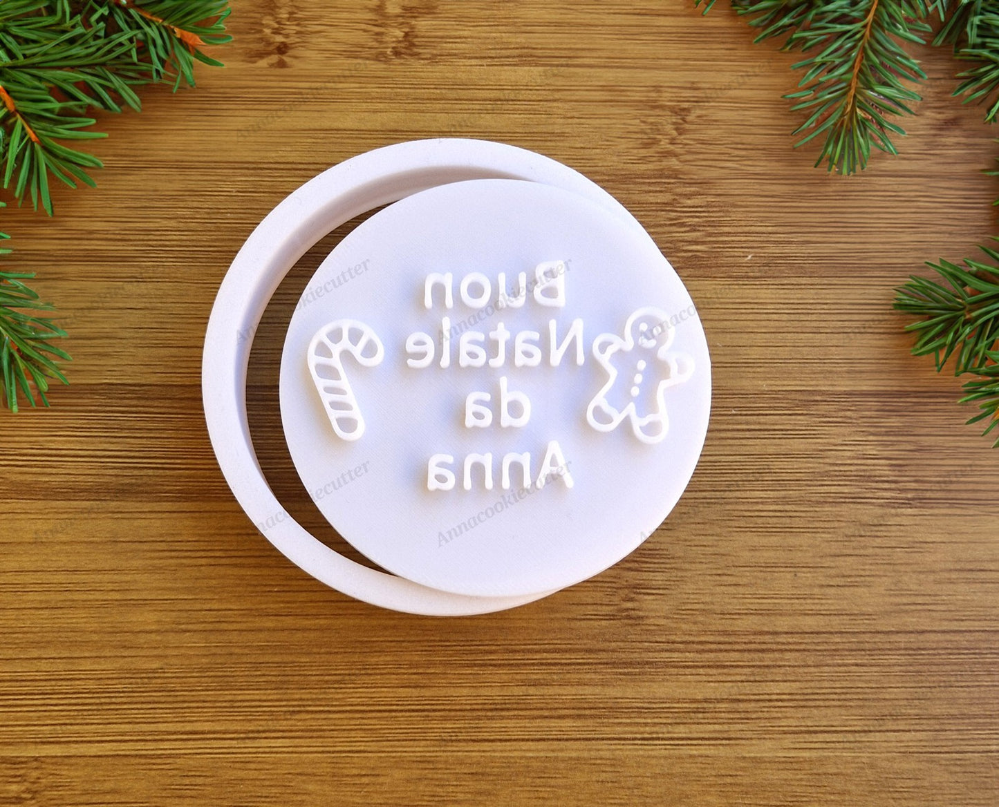 Formina Taglia biscotti Buon Natale Cookie Cutter Personalizzabile Con Nome