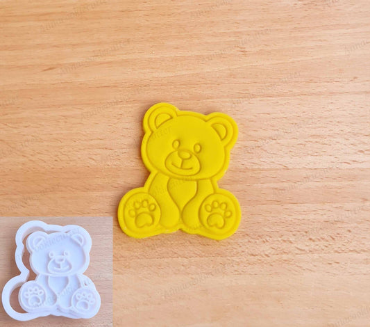 Tagliabiscotti Orsetto Peluche Nascita Battesimo Baby Shower Cookie Cutter
