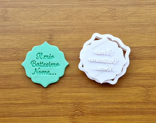 Il Mio Battesimo Nome Personalizzato Formina Per Biscotti Bomboniere Cake Design