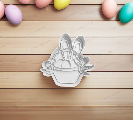 Stampino Cestino Con Uova Formina Per Biscotti Decorazioni Pasqua Idea Regalo
