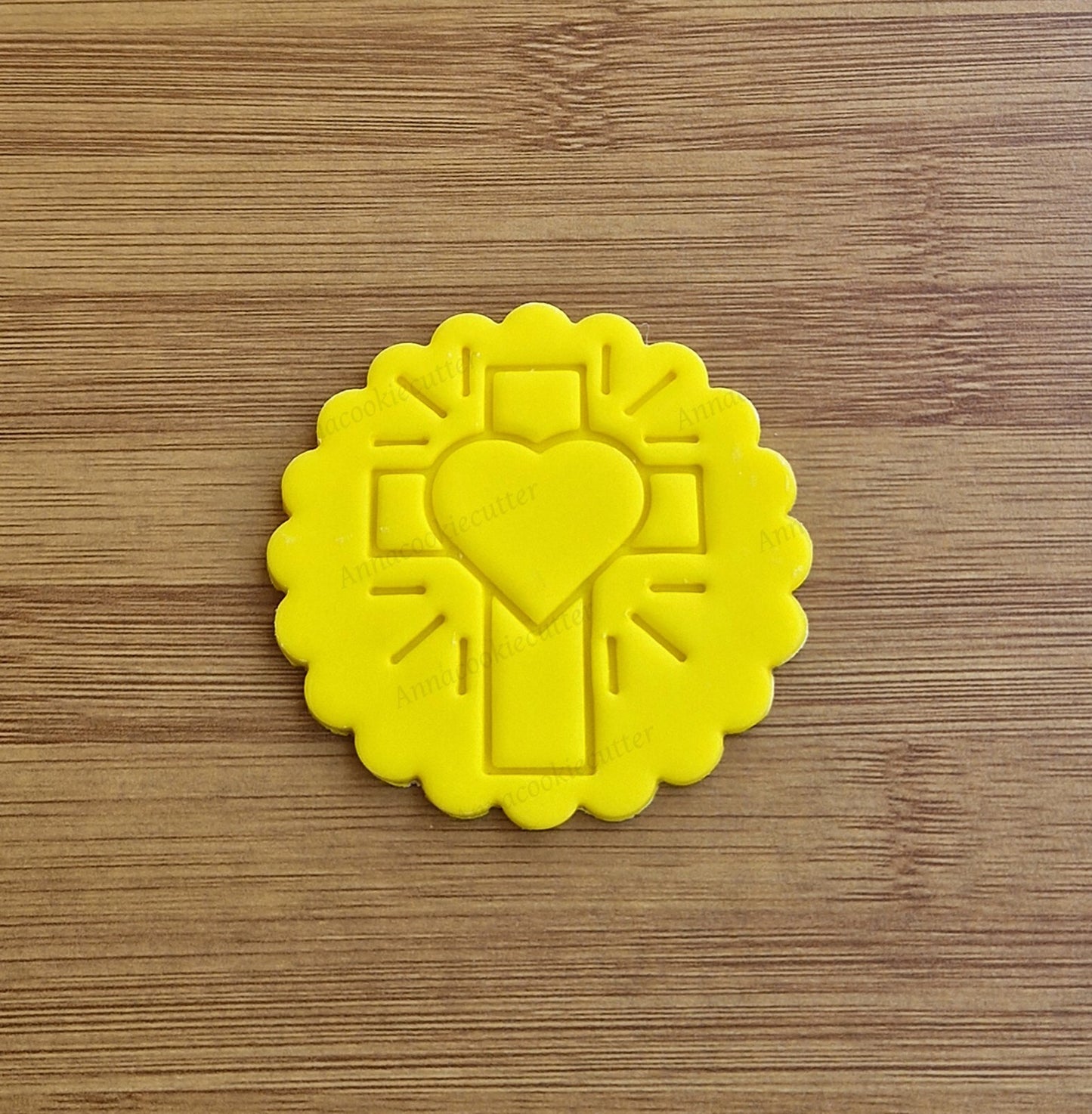 Formina per Biscotti Croce con Cuore Comunione Battesimo Cresima Cookie Cutter