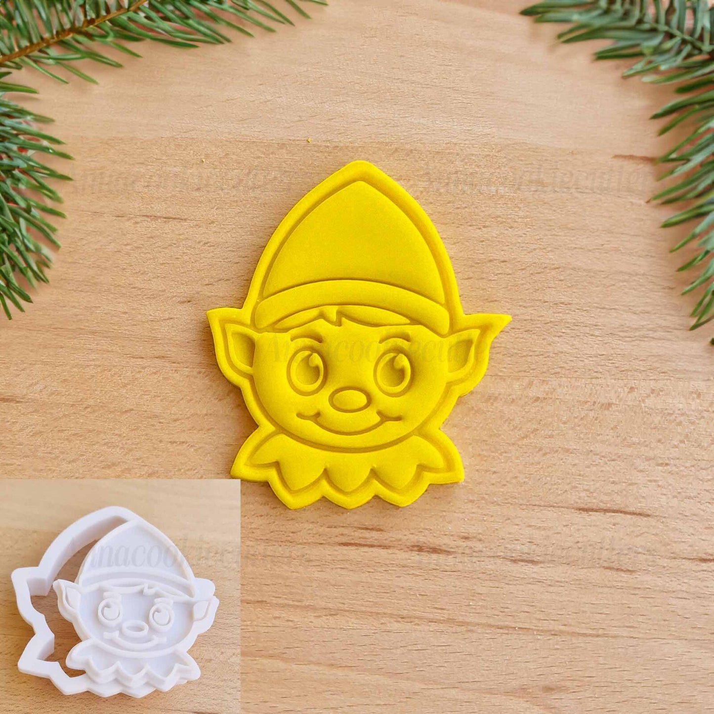 Tagliabiscotti Elfo di Babbo Natale Formina Per Biscotti Natalizi Idea Regalo
