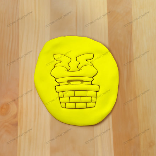 Formina per Biscotti a Forma di Babbo Natale nel Camino Cookie Cutter