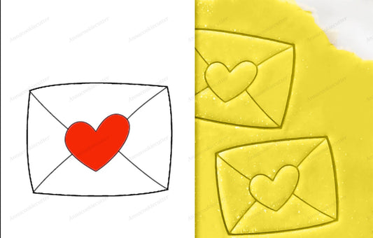 Formine per biscotti con lettera d'amore tagliabiscotti per San Valentino