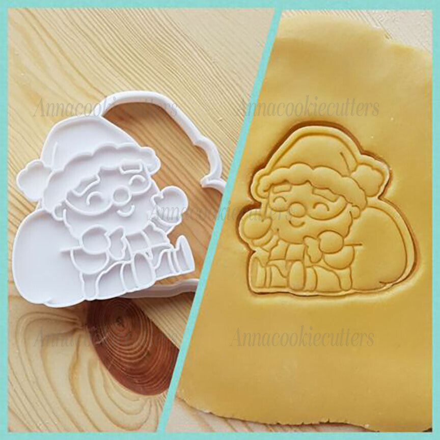 Babbo Natale Formine Biscotti Pasta Zucchero Pasta Frolla Cookie Cutter 8x8 cm