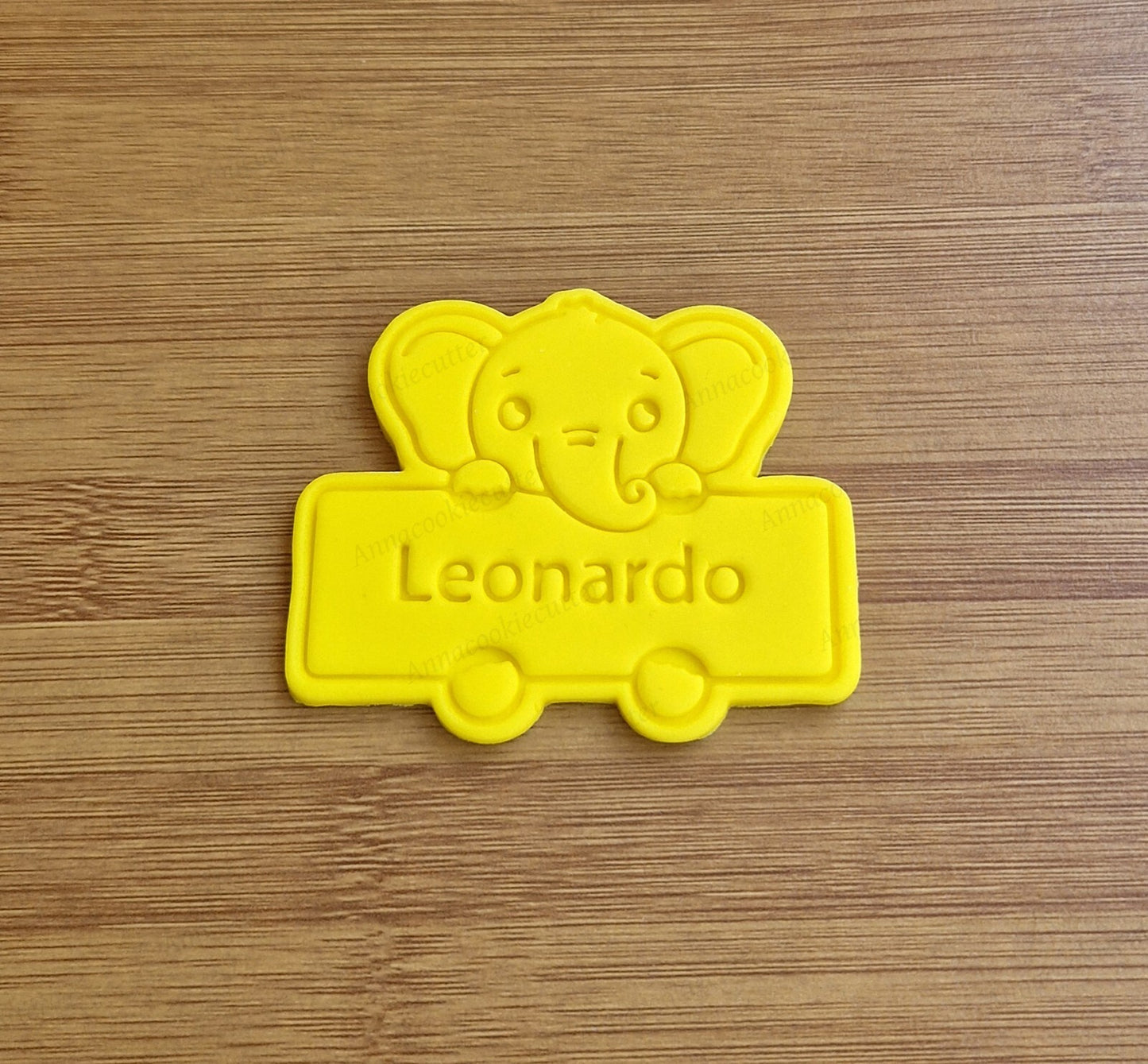 Elefante Nome Bambino Personalizzato Formina Per Biscotti Animali Giungla 7 cm
