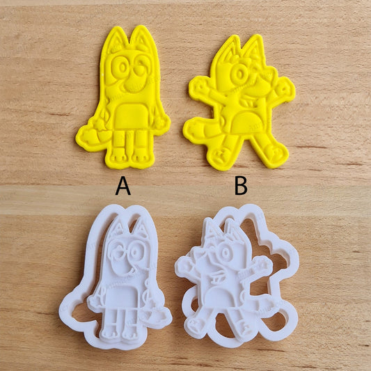 Bluey Formine Per Biscott Set 2 Pezzi Cookie Cutter Frolla Pasta di Zucchero