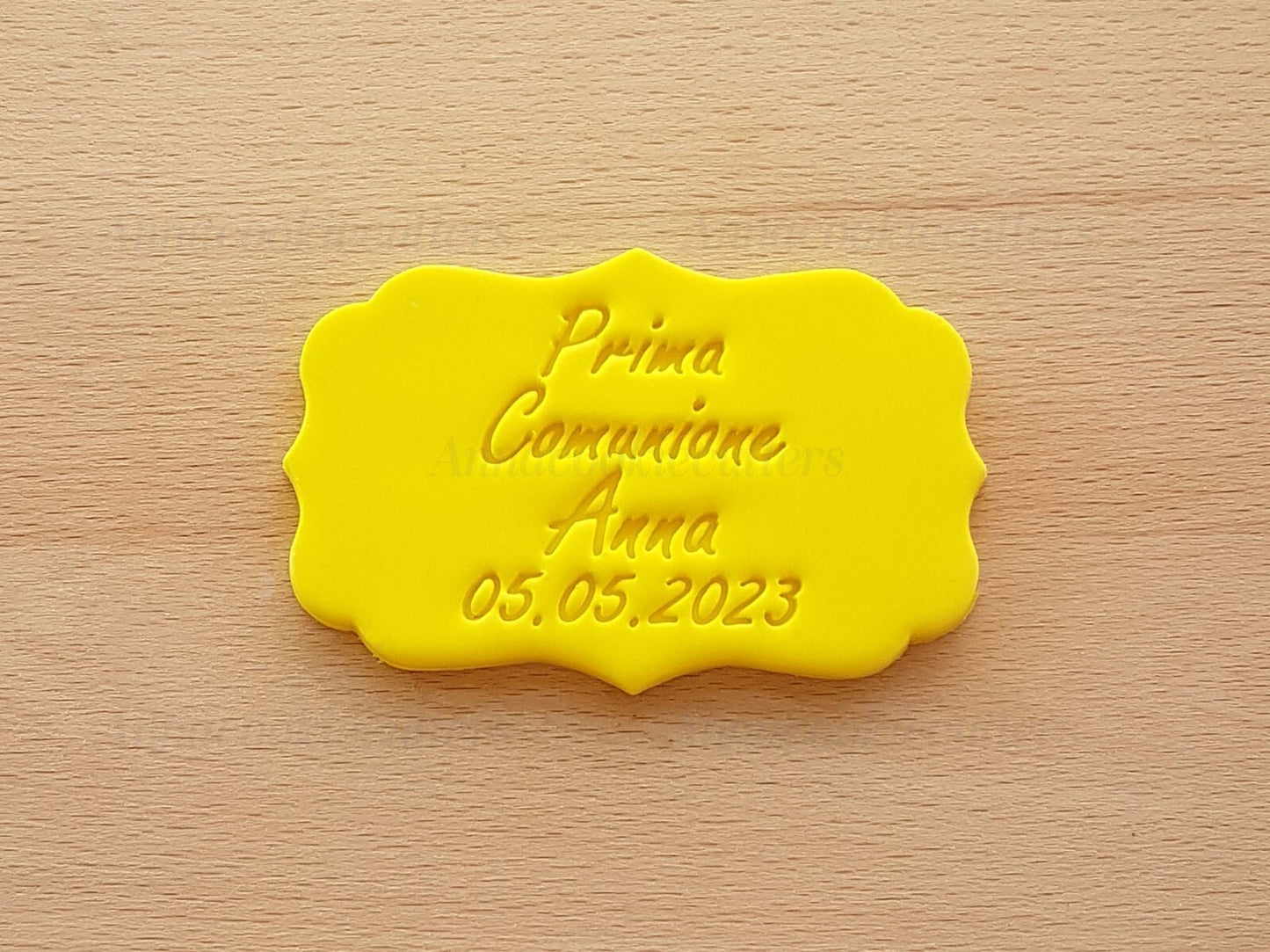 La Mia Prima Comunione Formine Per Biscotti Personalizzati Nome E Data 10x6 cm