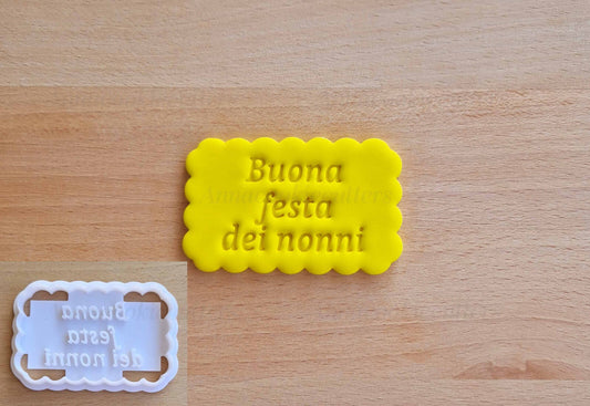 Tagliabiscotti Buona Festa Dei Nonni Formina per Biscotti Idea Regalo 7x5 cm