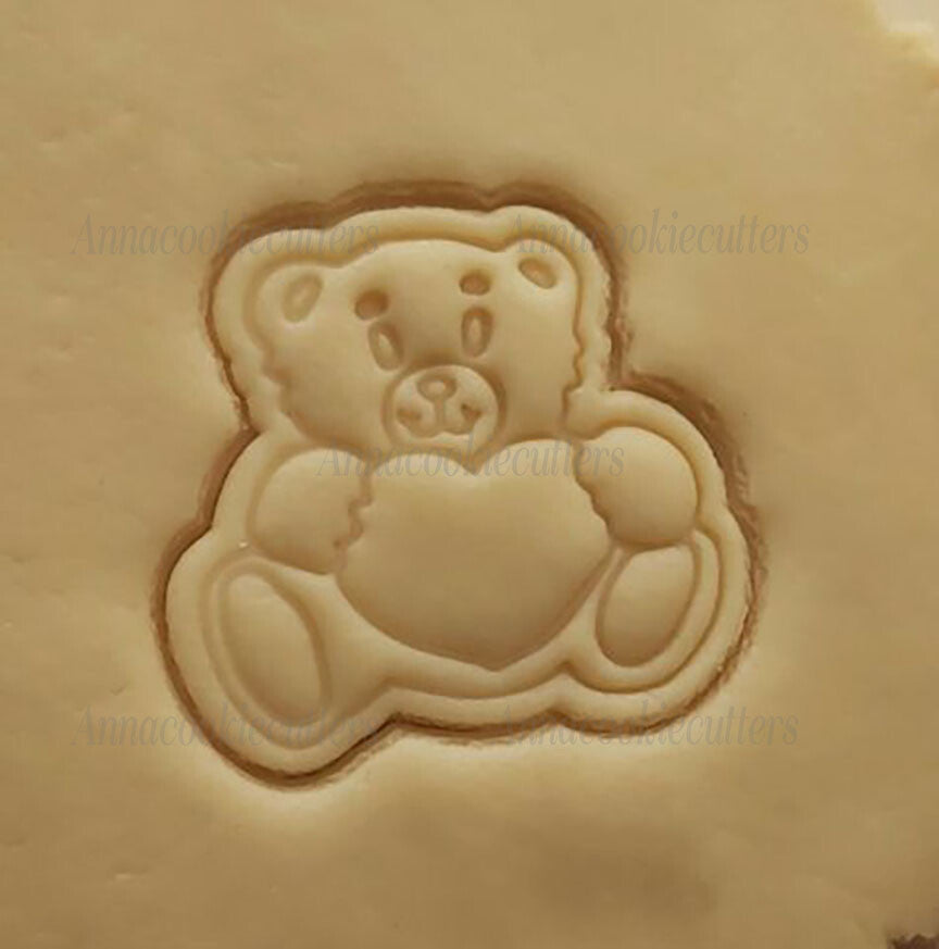 Orsetto Peluche Formina Per Biscotti Orsacchiotto Cuore Cookie Cutter 7x7 cm