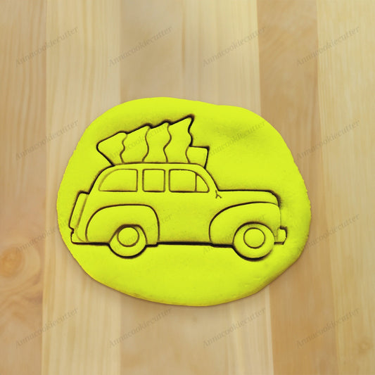 Formina per Biscotti a Forma Macchina con Albero di Natale Cookie Cutter
