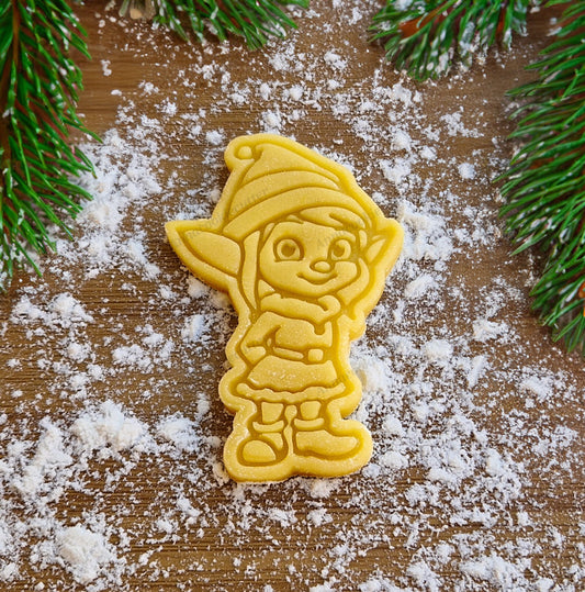 Tagliabiscotti Ragazza Elfo Aiutante di Babbo Natale Formina Biscotti Natalizi