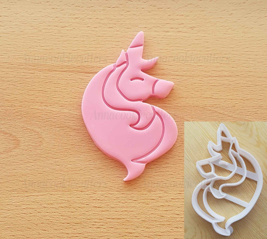 Formina Per Biscotti Unicorno Stampo Frolla Compleanno Tagliabiscotti PDZ 6x10cm