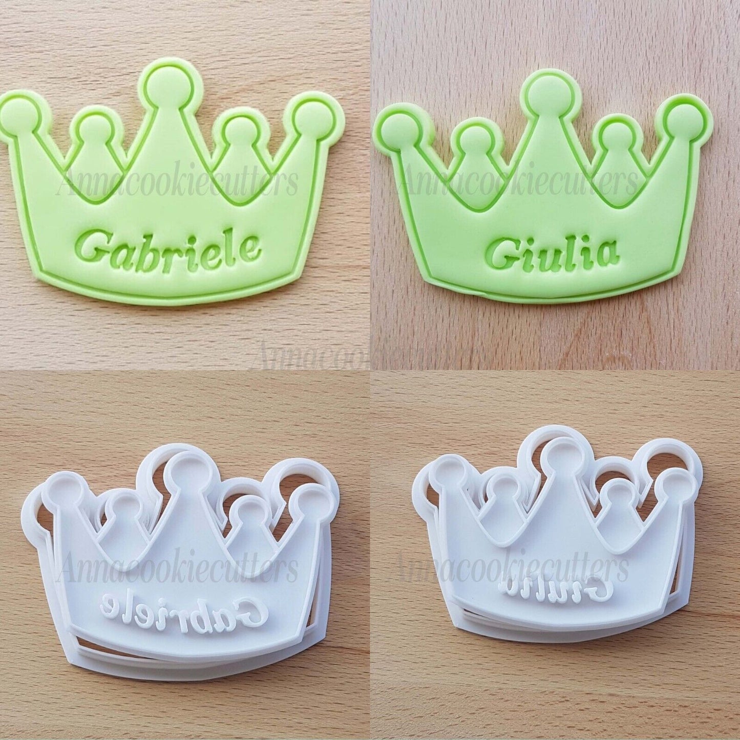 Corona Nome Personalizzabile Compleanno Formina Biscotti Cookie Cutter 7 cm