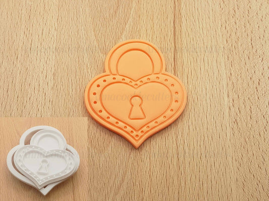 Lucchetto A Forma Di Cuore Formina Per Biscotti Taglierina Stampo Cookie Cutter