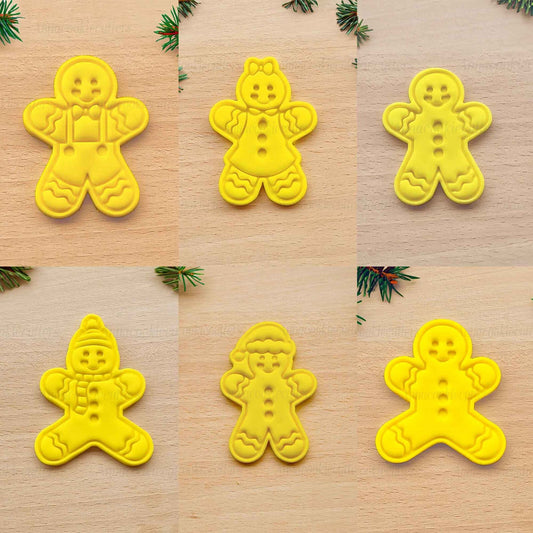 Set Gingerbread Tagliabiscotti Pan di Zenzero Formine Biscotti Natalizi
