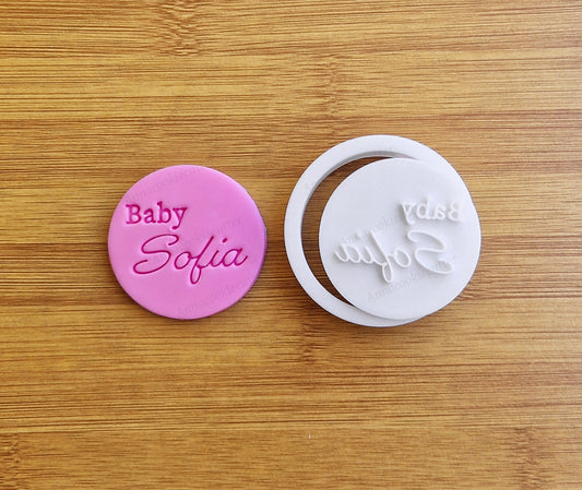 Tagliabiscotti Personalizzato con Nome Bambino Baby Shower Compleanno Battesimo