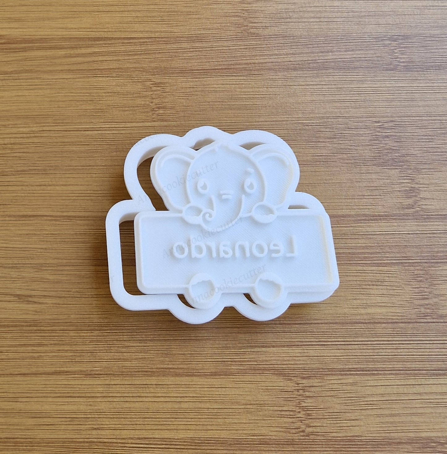 Elefante Nome Bambino Personalizzato Formina Per Biscotti Animali Giungla 7 cm