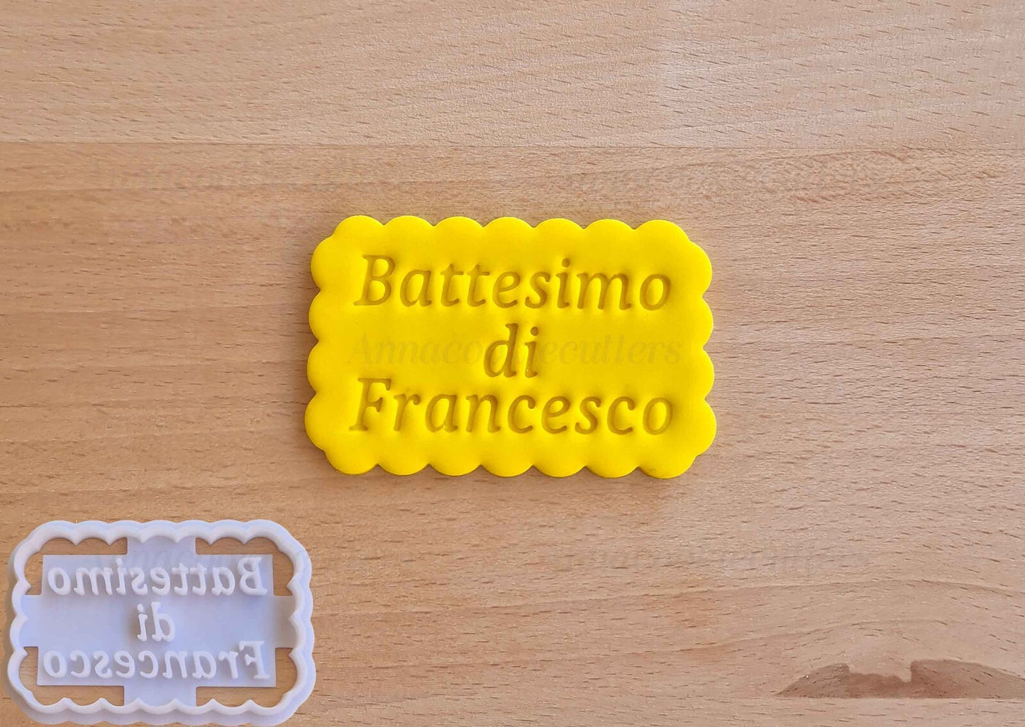 Battesimo Nome Personalizzabile Formina Per Biscotti Cookie Cutter 7x5 cm