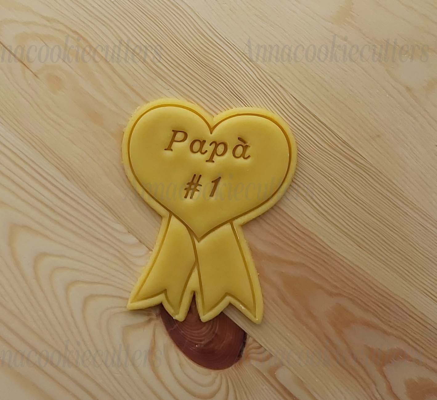 Festa Papà Medaglia A Forma Di Cuore Formina Per Biscotti Stampino Cookie Cutter