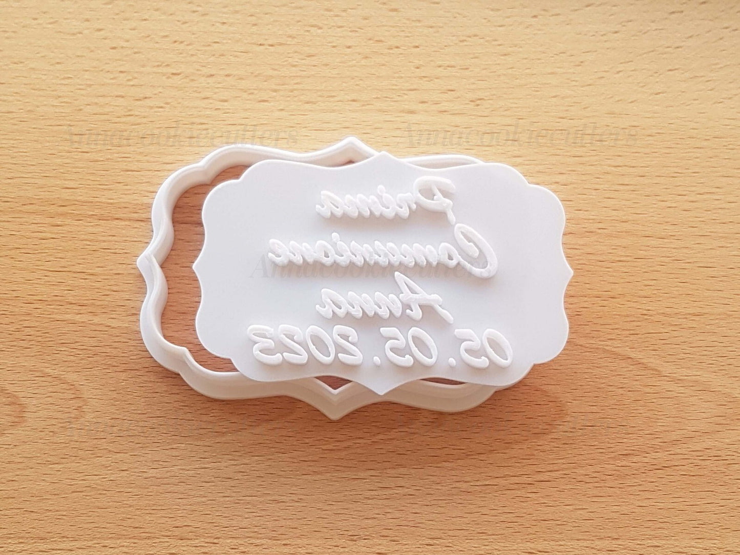 La Mia Prima Comunione Formine Per Biscotti Personalizzati Nome E Data 10x6 cm
