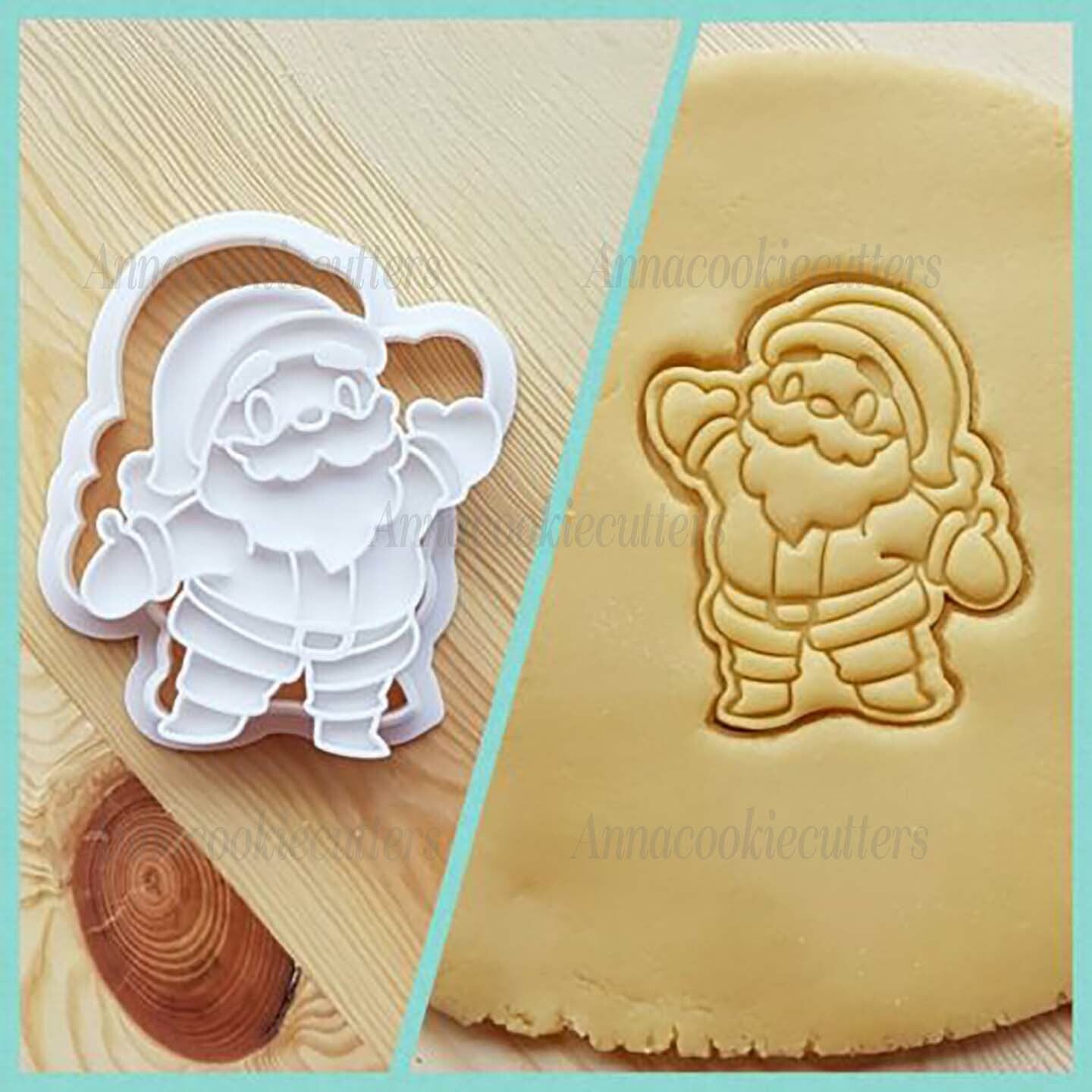 Babbo Natale Formine Per Biscotti Pasta Frolla Zucchero Cookie Cutter 8x8 cm