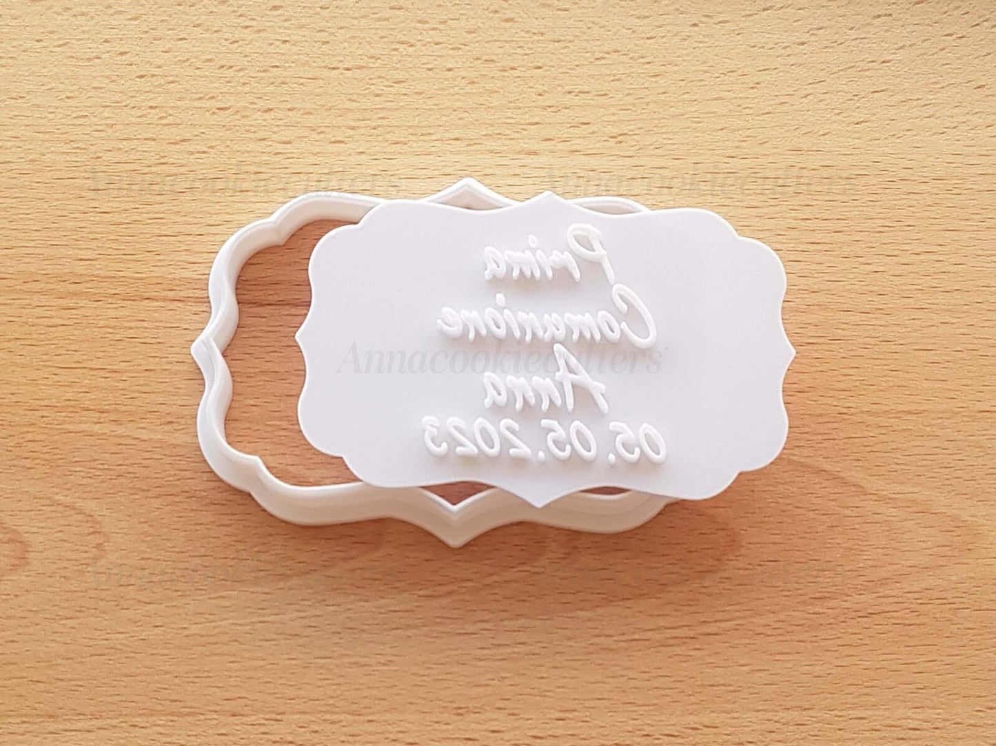 La Mia Prima Comunione Formine Per Biscotti Personalizzati Nome E Data 10x6 cm