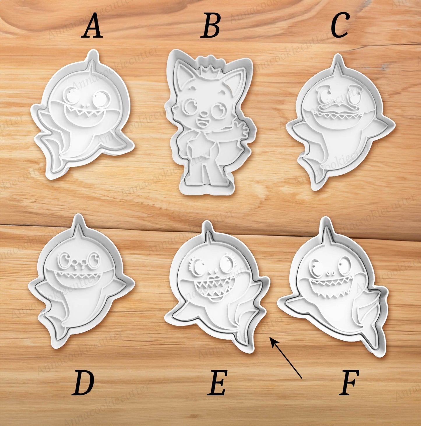 Baby Shark Set 6pz Formine Biscotti Fai Da Te Decorazione Torte Feste Compleanno