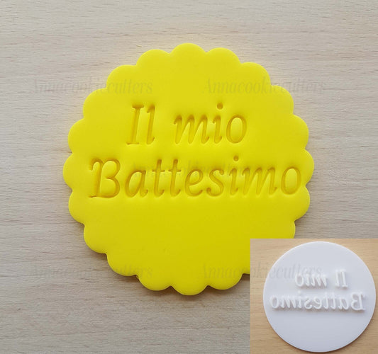 Il Mio Battesimo Forma Biscotti Stampo Frolla Pasta Zucchero 7 cm Solo Timbro