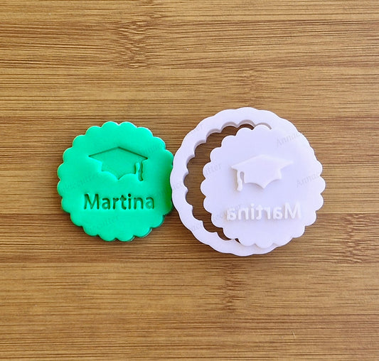Formina per Biscotti Personalizzata con Nome per Laurea Cookie Cutter Diploma