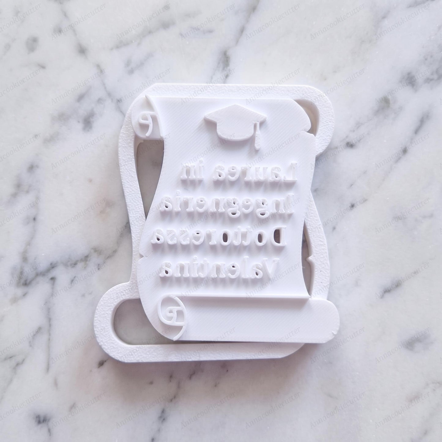 Stampo Biscotti Laurea Personalizzato Pergamena 8 cm