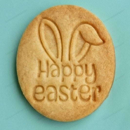 Formina Per Biscotti Happy Easter | Uovo di Pasqua | Stampo Orecchie di Coniglio
