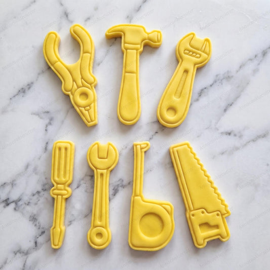 Set Formine per Biscotti Attrezzi da Lavoro per Festa del Papà 9,5 cm