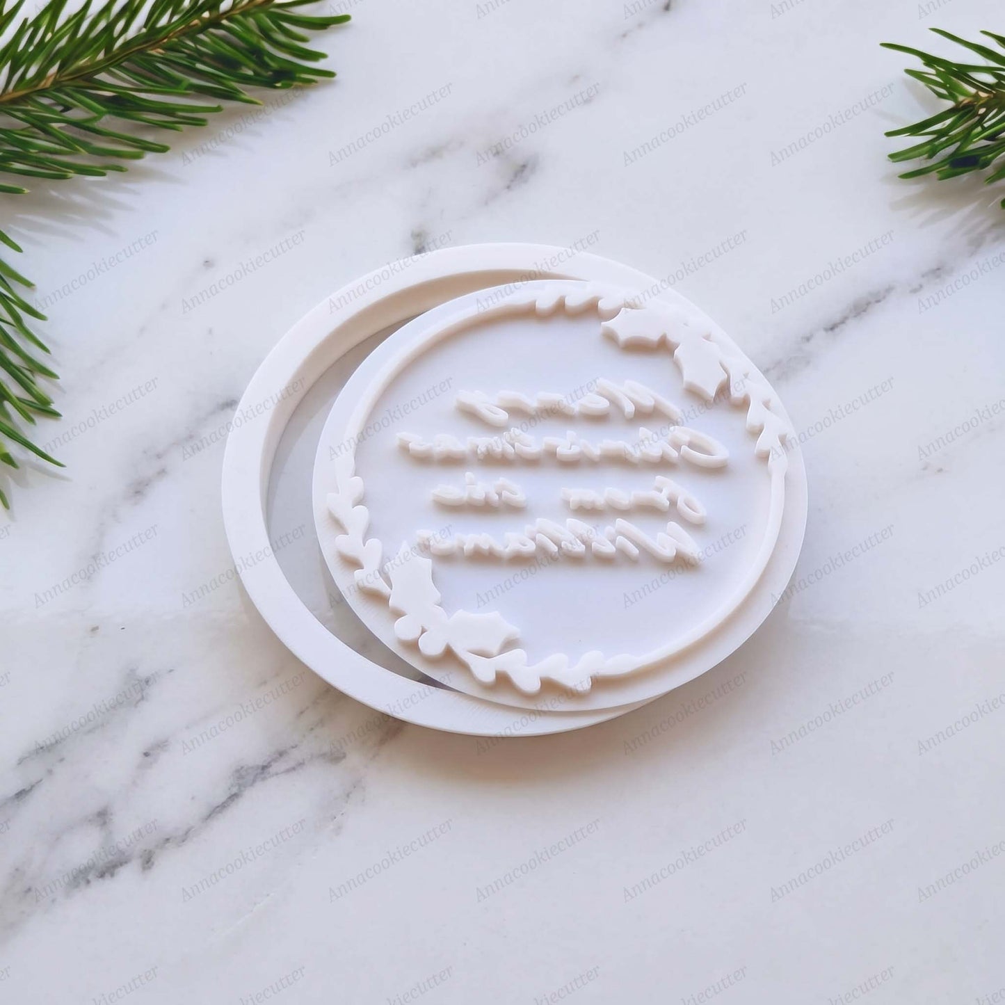 Tagliabiscotti Timbro Personalizzato Biscotti di Natale Mery Christmas 10cm