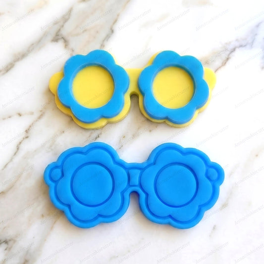 Tagliabiscotti Occhiali Fiore - Stampo Biscotti per Feste Estive