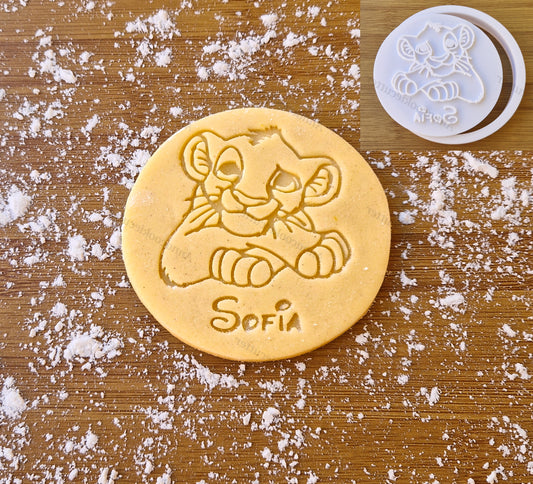 Simba Re Leone Formina Taglia Biscotti Personalizzata Con il Nome e L'età