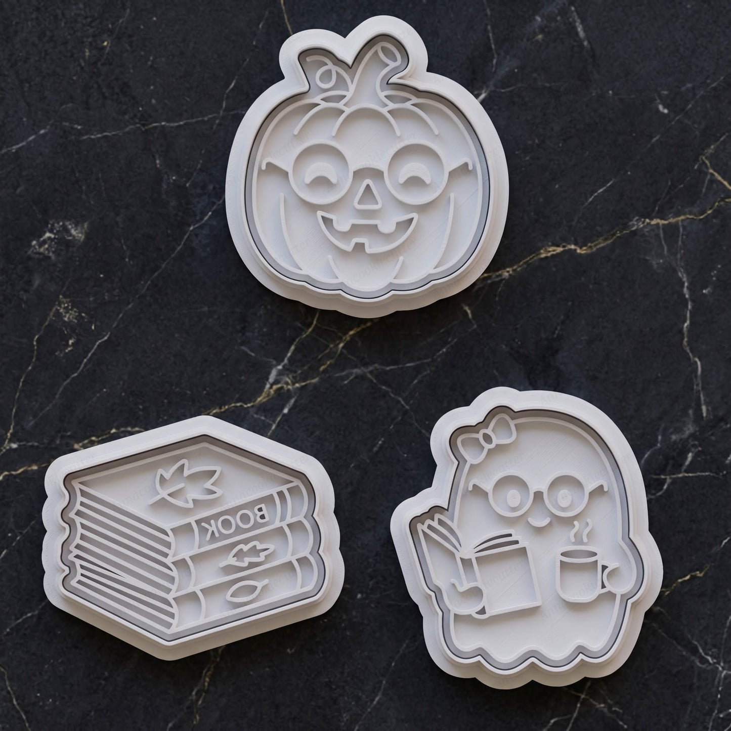 Set di Formine per Biscotti Fantasma Lettore e Zucca con Occhiali