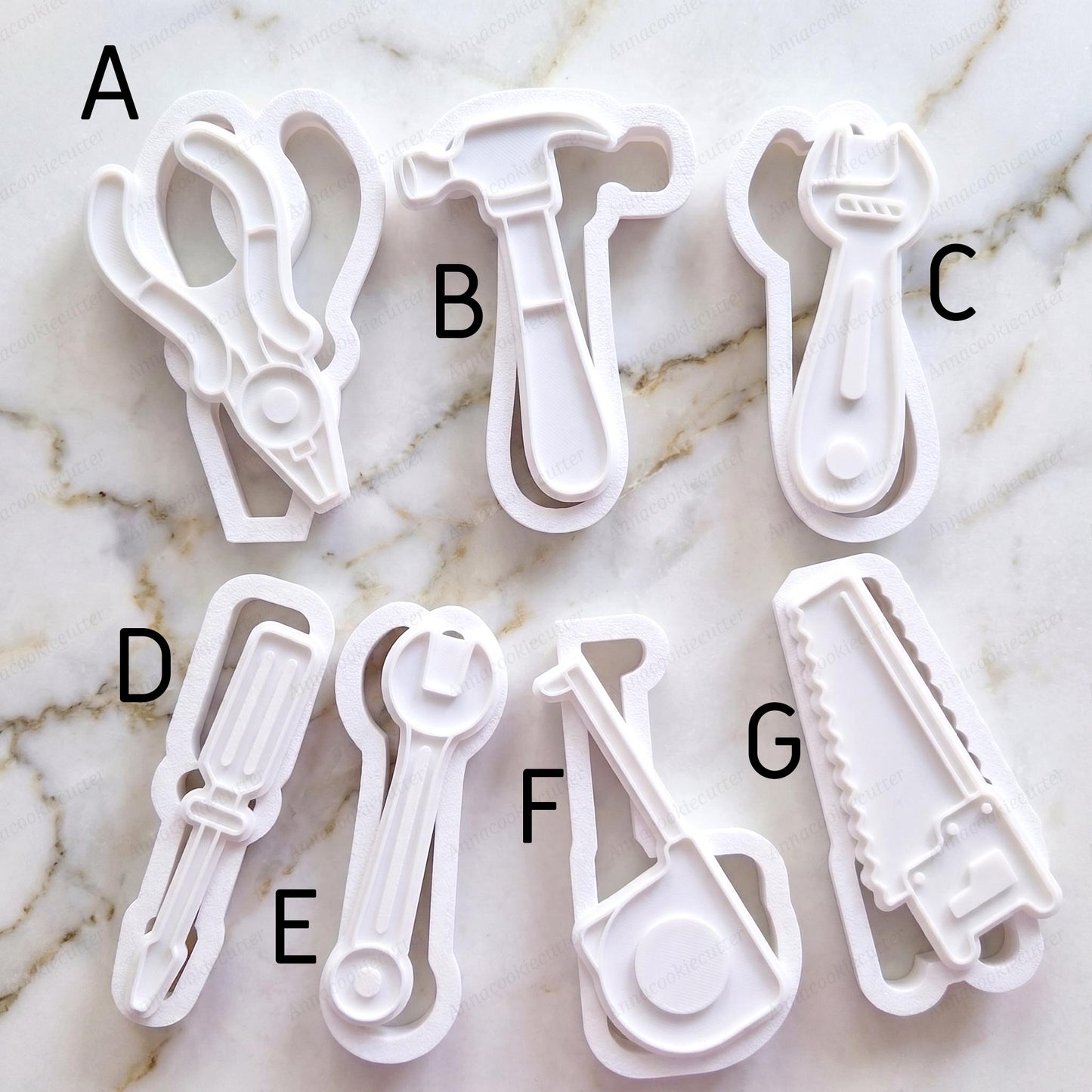 Set Formine per Biscotti Attrezzi da Lavoro per Festa del Papà 9,5 cm
