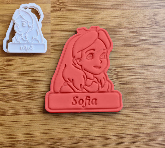 Stampo Biscotti Alice nel paese delle meraviglie Formina Biscotti Personalizzata 8,5x7 cm