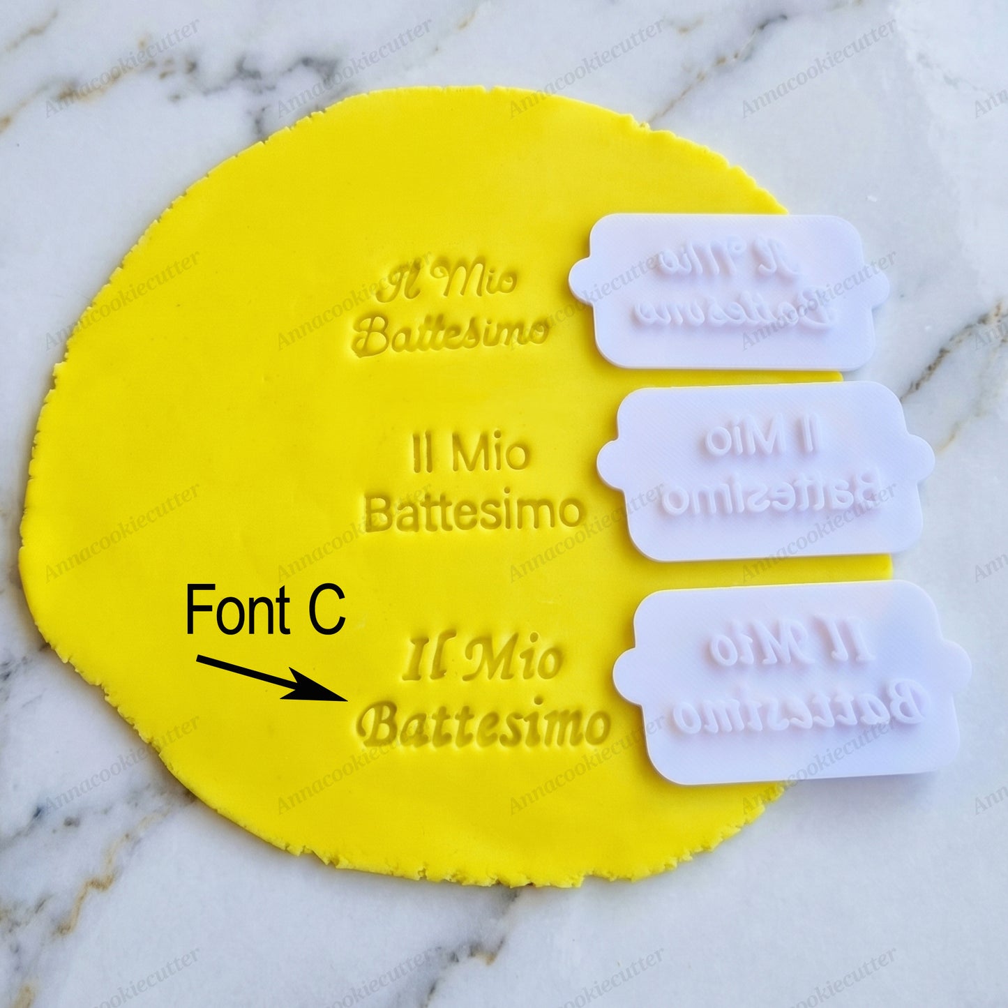 Il Mio Battesimo Formina Timbro Per Biscotti Bomboniere Cookie Cutter 6x3 cm