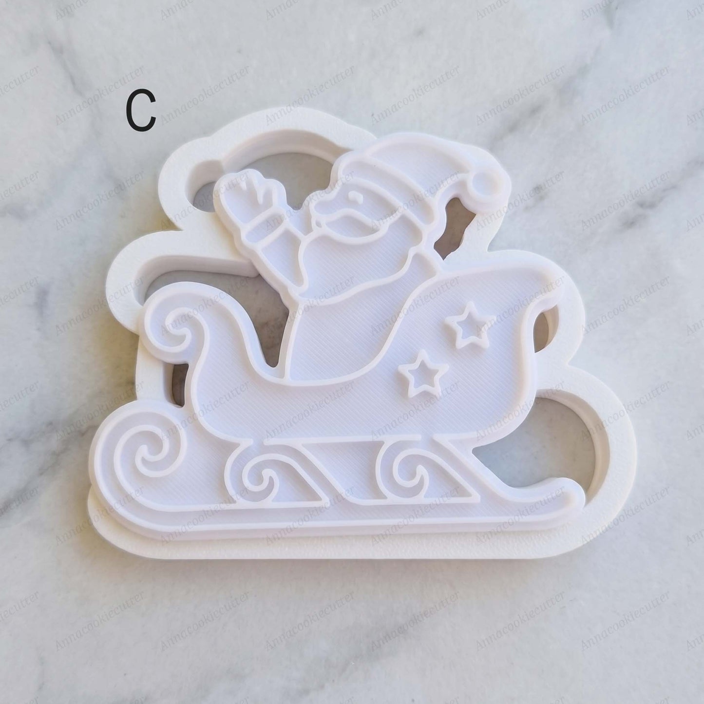Set Babbo Natale e Renna Formine e Stampini di Natale per Biscotti, Frolla e Pasta di Zucchero