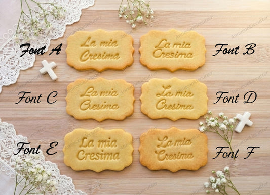 Tagliabiscotti La Mia Cresima 7cm Formina Per Bomboniere Idee Regalo Handmade