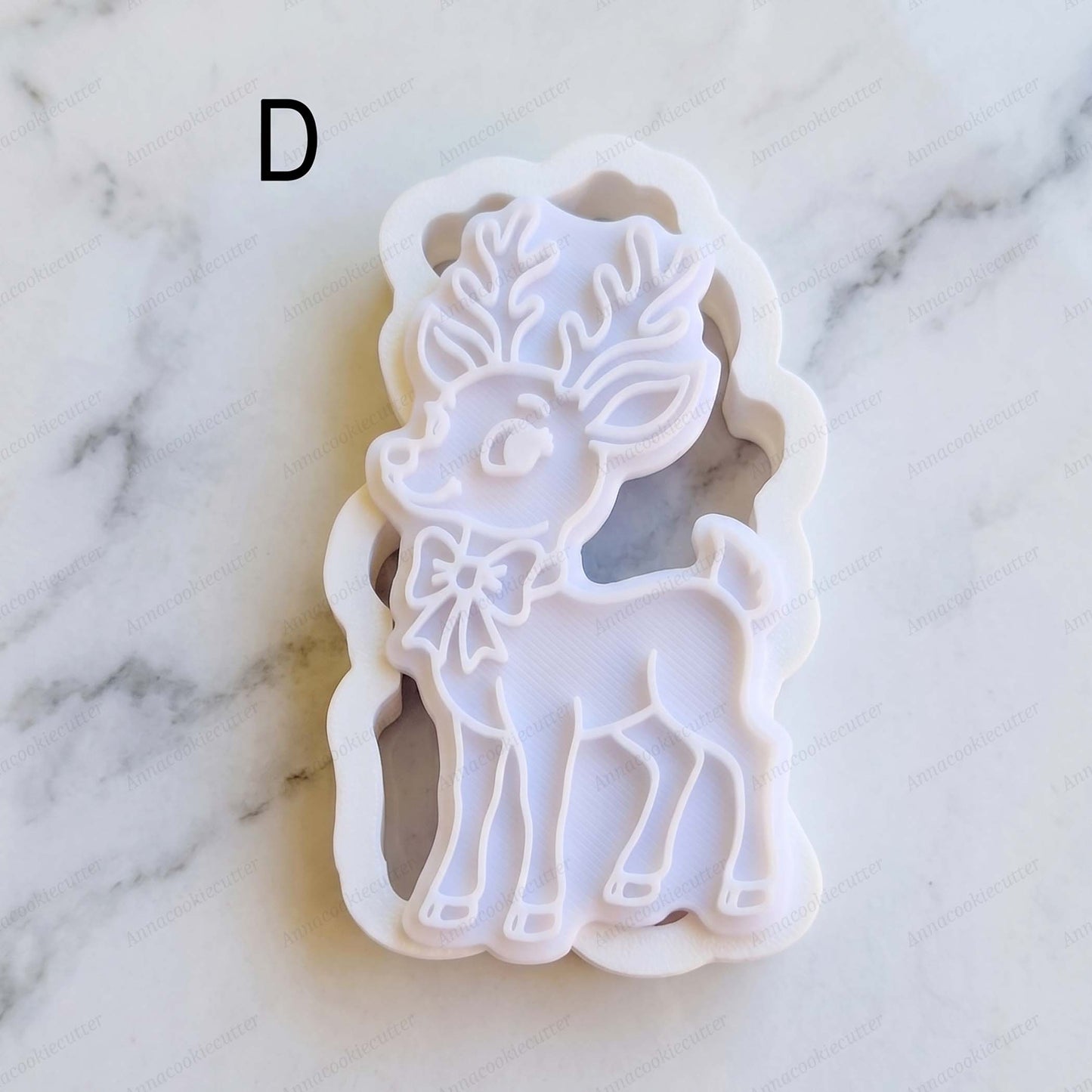 Set Babbo Natale e Renna Formine e Stampini di Natale per Biscotti, Frolla e Pasta di Zucchero