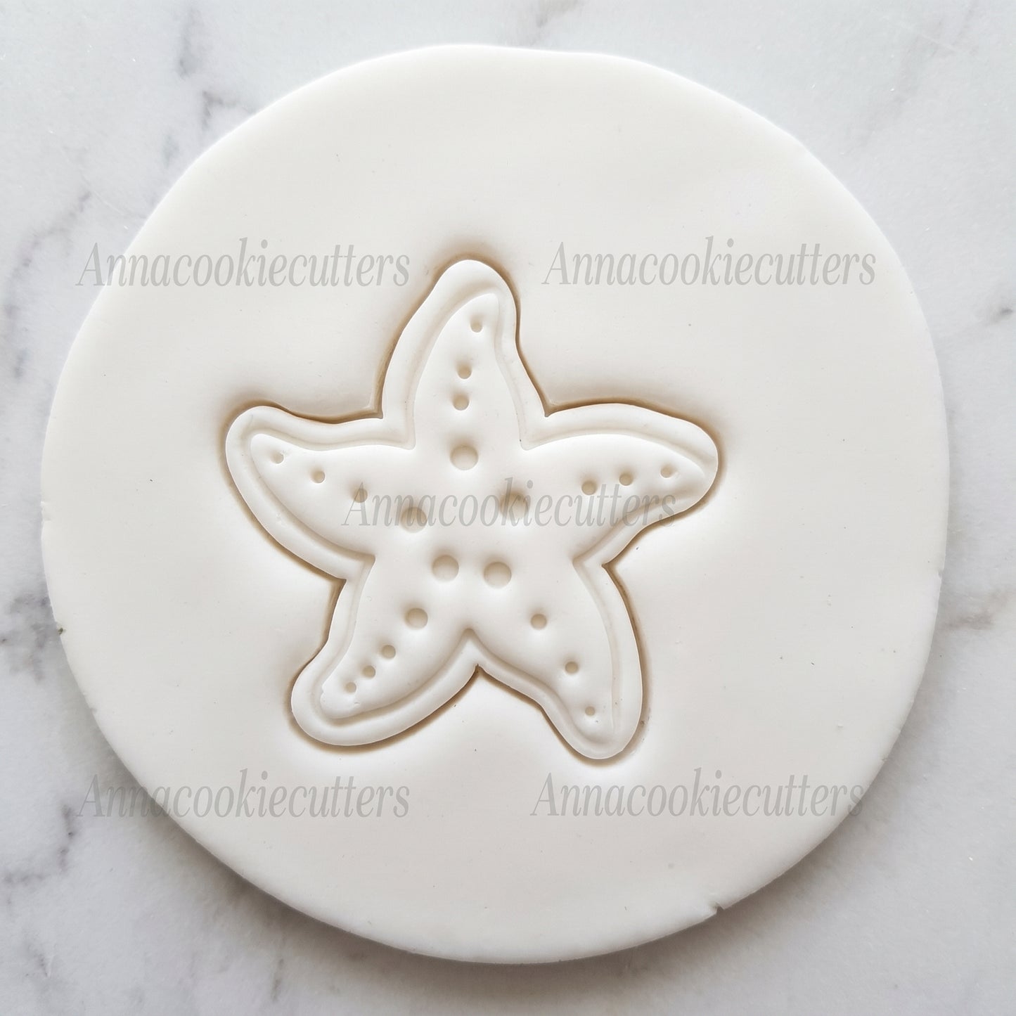 Set Formine Biscotti Stella Marina, Timbro per Pasta di Zucchero Sotto il Mare, Stampo Battesimo a Tema Marino, Tagliabiscotti Goffratore per Matrimonio Nautico, Compleanno in Spiaggia